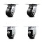 Service Caster 4 Inch Rubber on Aluminum Caster Set with Ball Bearings 2 Swivel 2 Rigid SCC SCC-35S420-RAB-2-R-2 - alternate 1